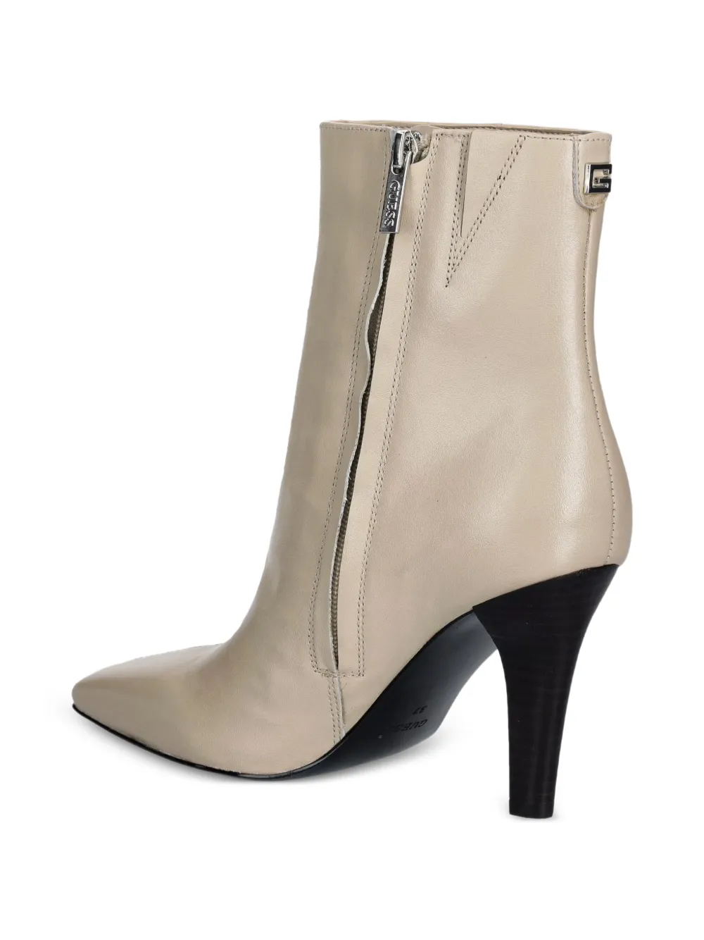 GUESS USA Enkellaarzen met puntige neus Beige