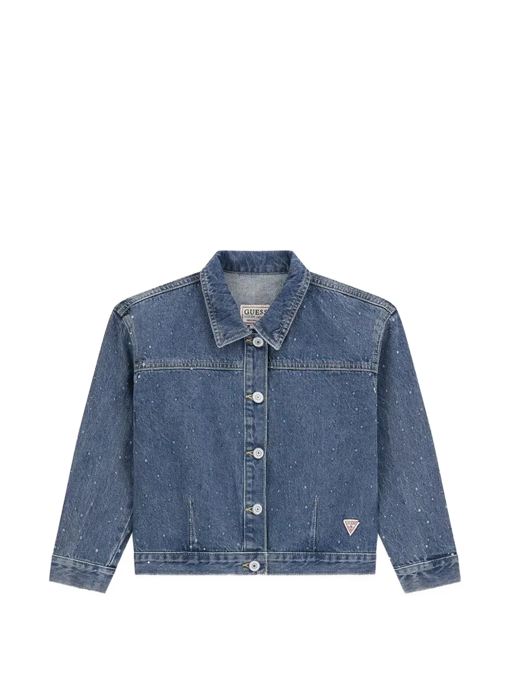 guess kids Giacca denim con cristalli - Blu