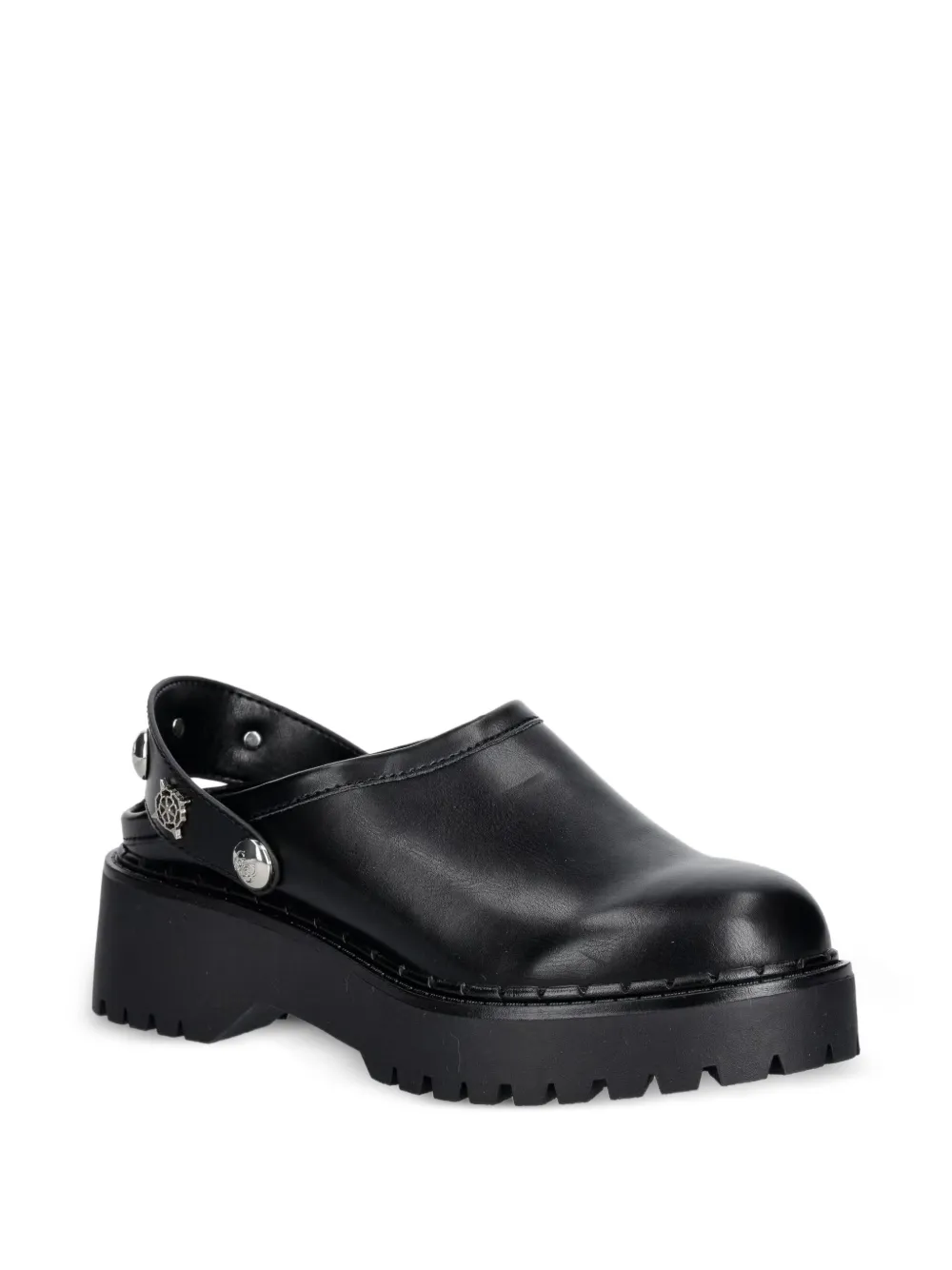 GUESS USA studded platform clogs Zwart