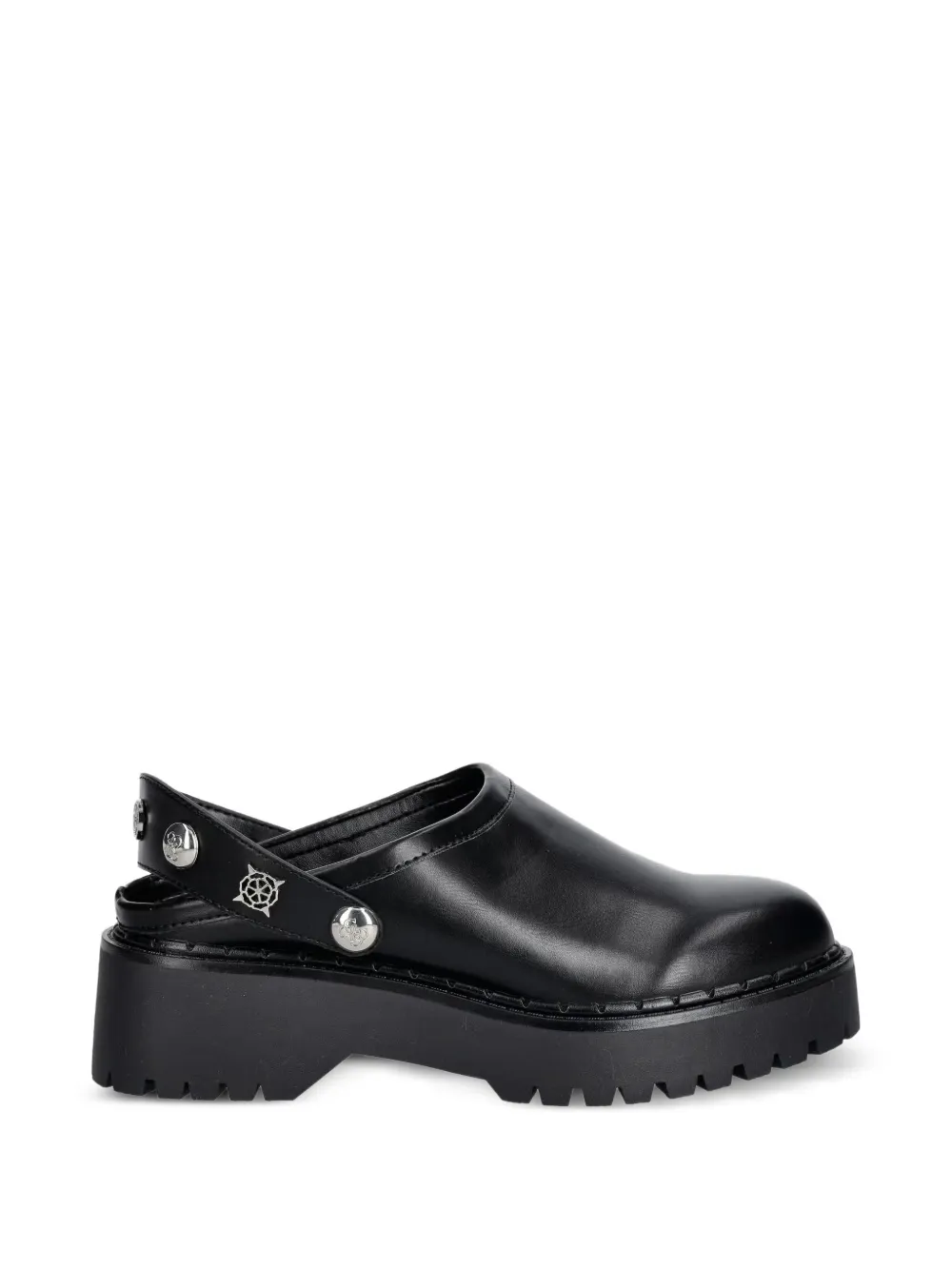 GUESS USA studded platform clogs Zwart