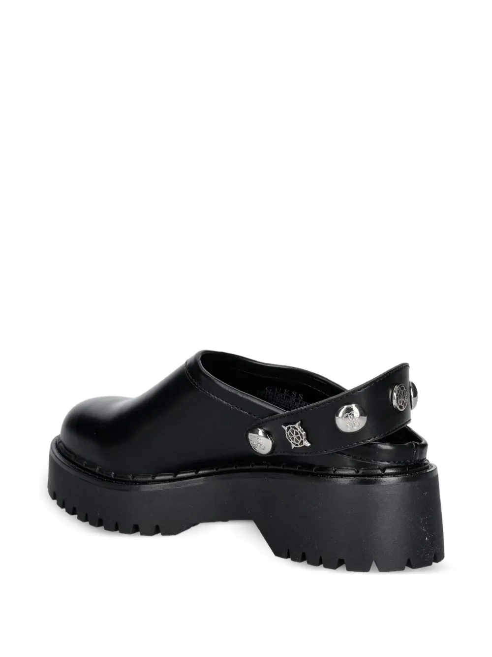 GUESS USA studded platform clogs Zwart