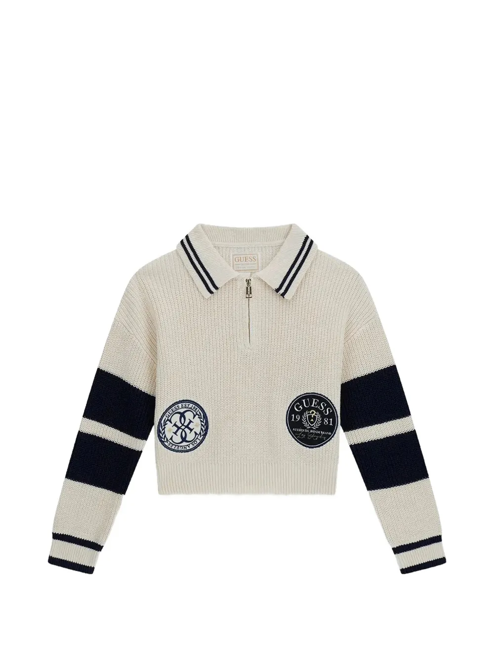 guess kids Maglione con applicazione logo - Bianco