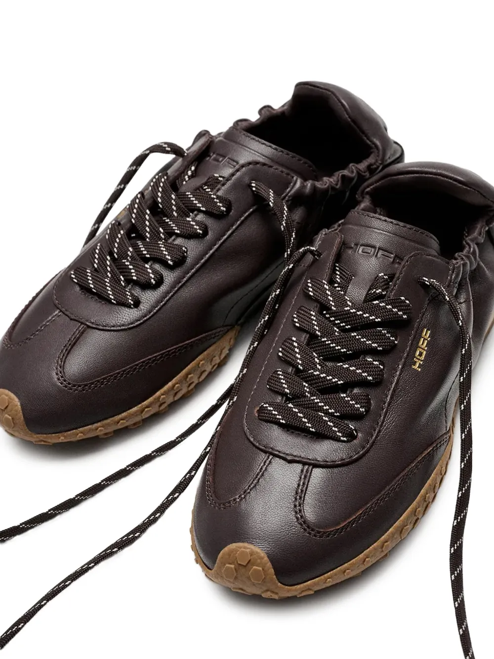 Hoff Bridge logoprint low-top sneakers Bruin