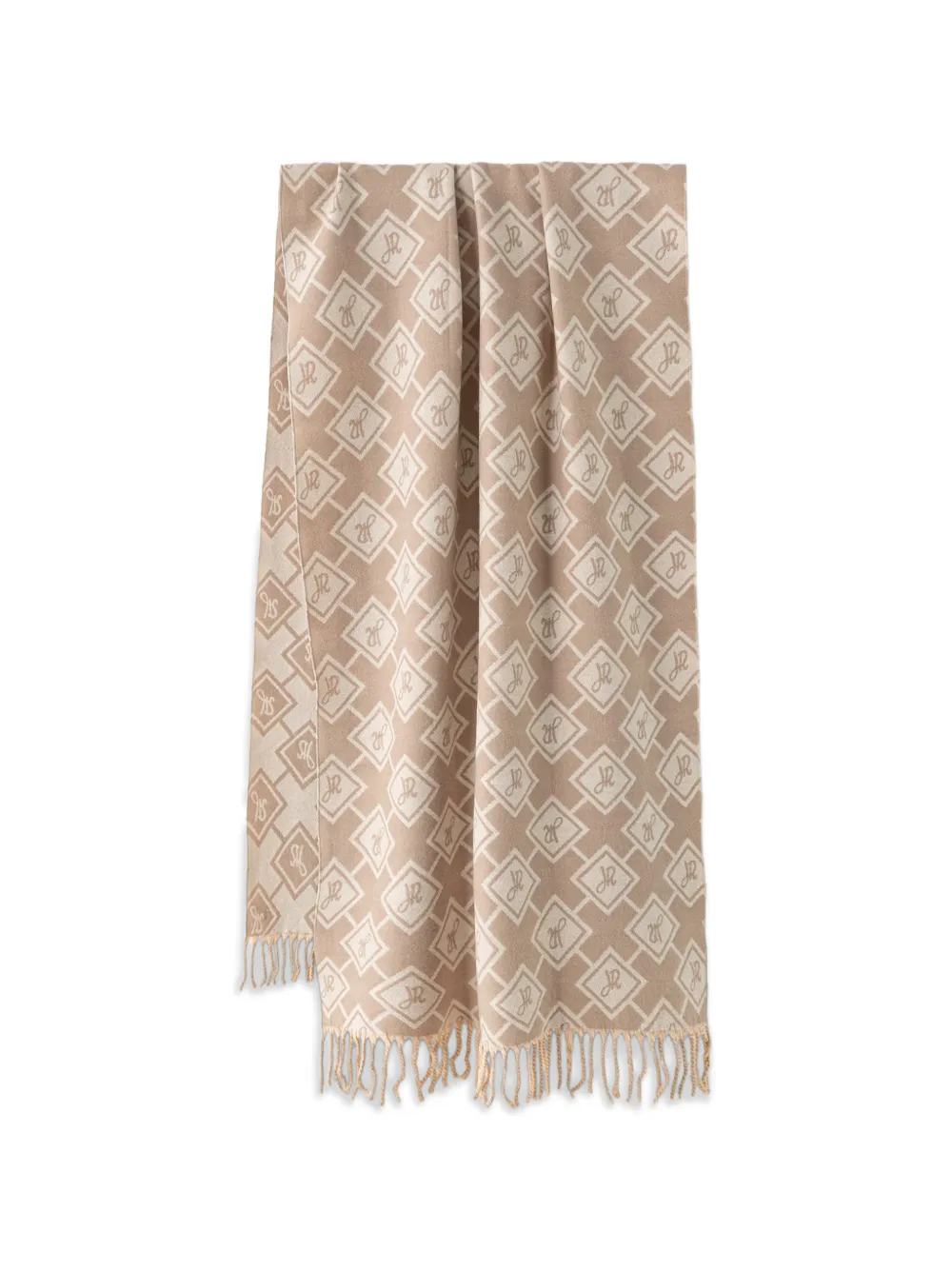 Joseph Ribkoff logo-monogram fringed scarf - Toni neutri