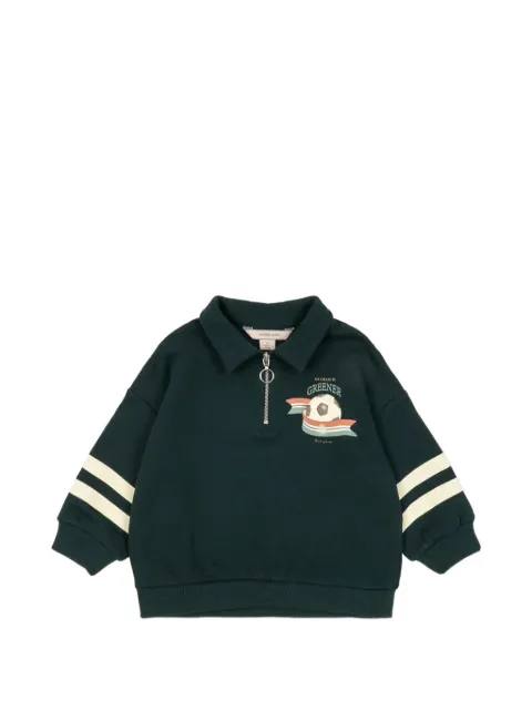 Konges Sløjd Loupy quarter-zip striped sweatshirt