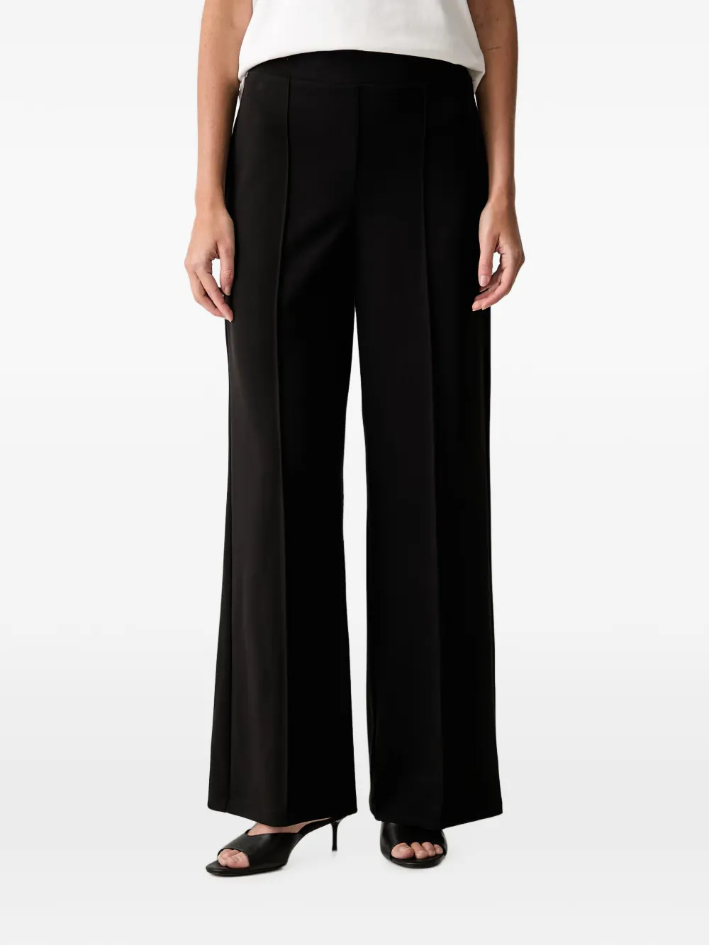 Joseph Ribkoff logo-plaque wide-leg trousers