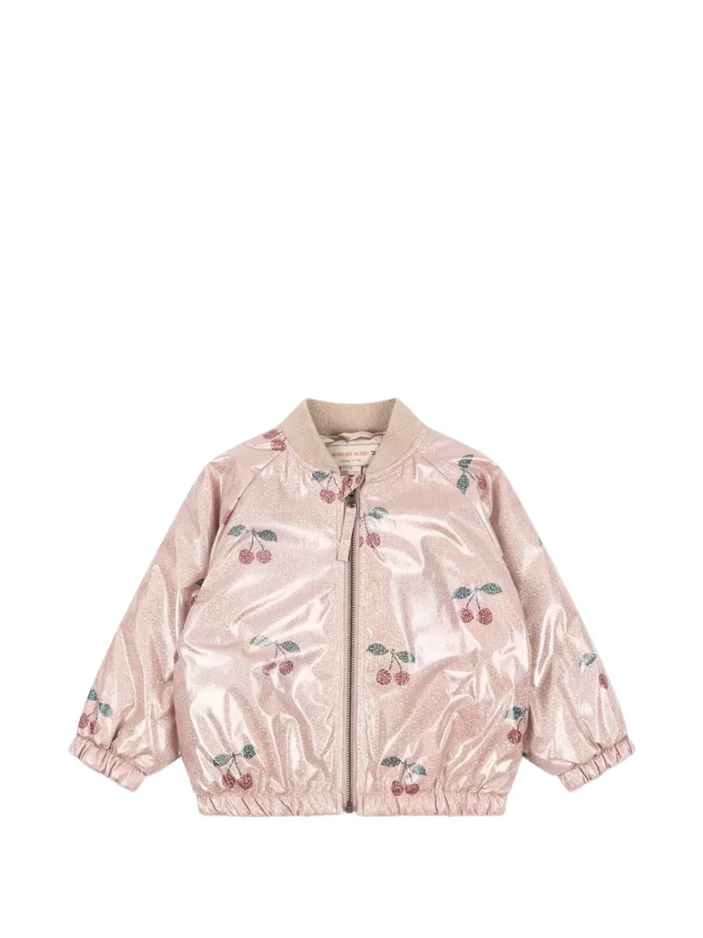 Konges Sløjd Juno glitter cherry-print bomber jacket - Rosa