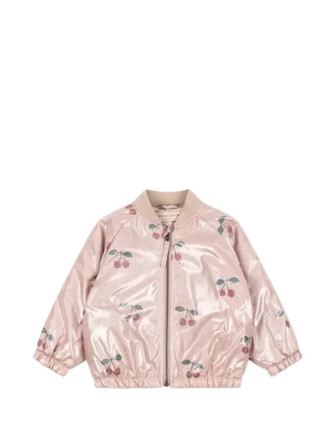 Konges Sløjd Juno glitter cherry-print bomber jacket