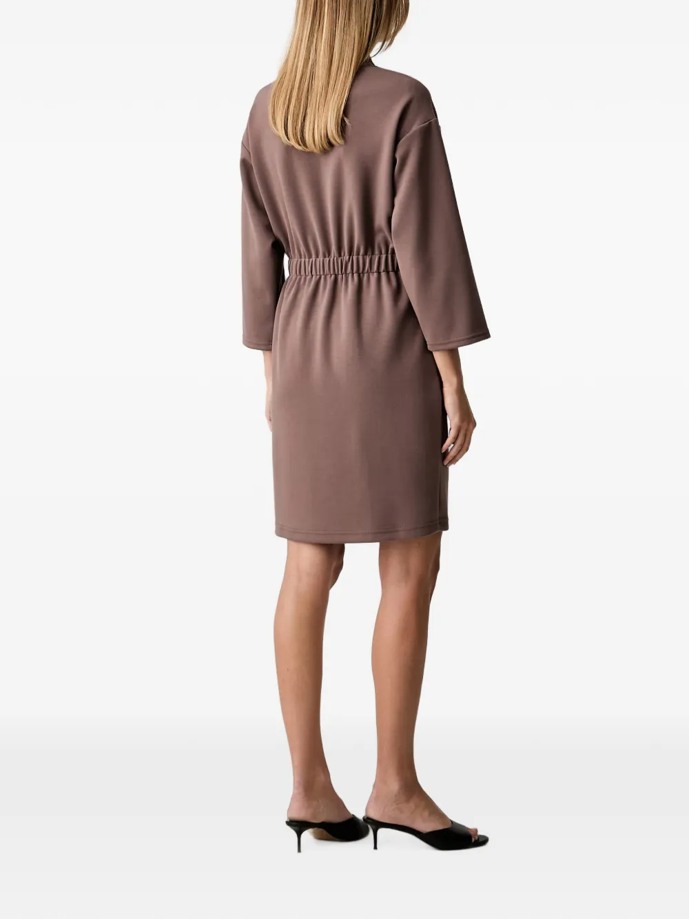 Joseph Ribkoff Mini-jurk met trekkoordtaille en rits Bruin