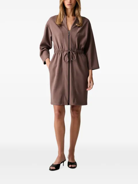 Joseph Ribkoff drawstring-waist zip-up mini dress