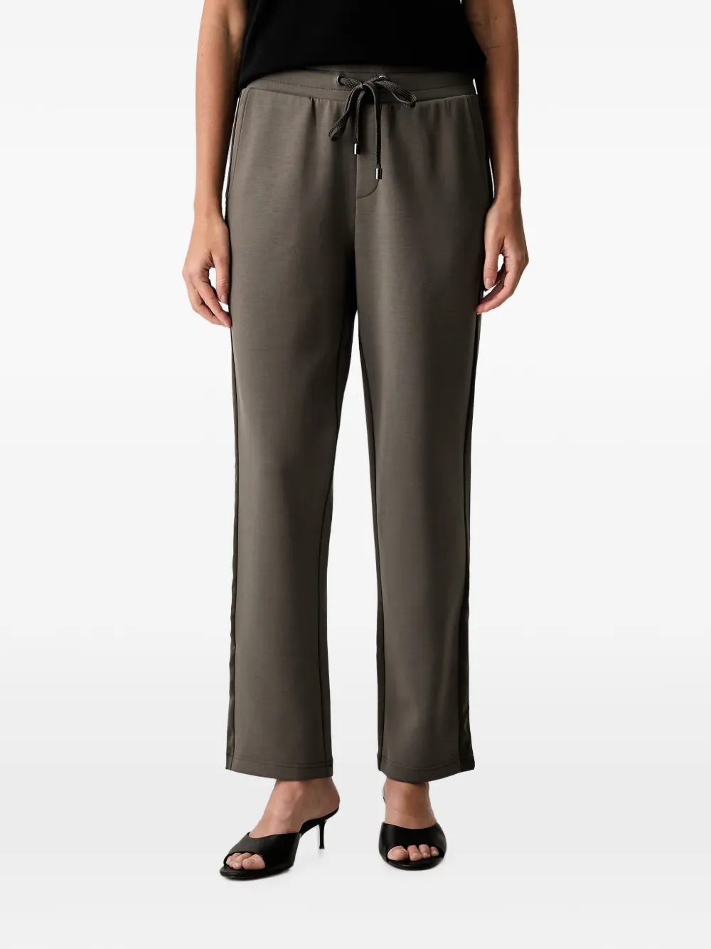 Joseph Ribkoff side-stripe drawstring track pants - Verde