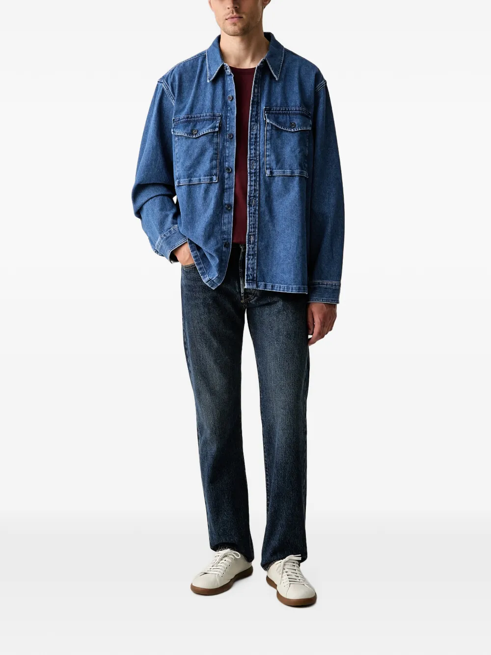 Levi's Waller denim overhemd met knopen Blauw
