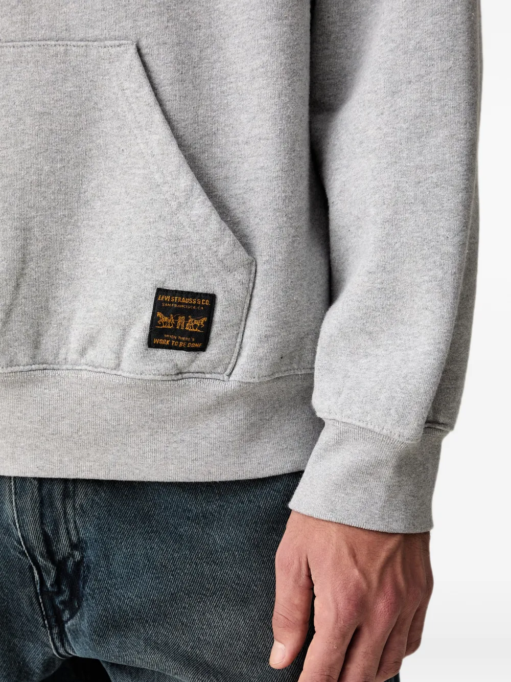 Levi's Workwear hoodie met buidelzak en logo-patch Grijs