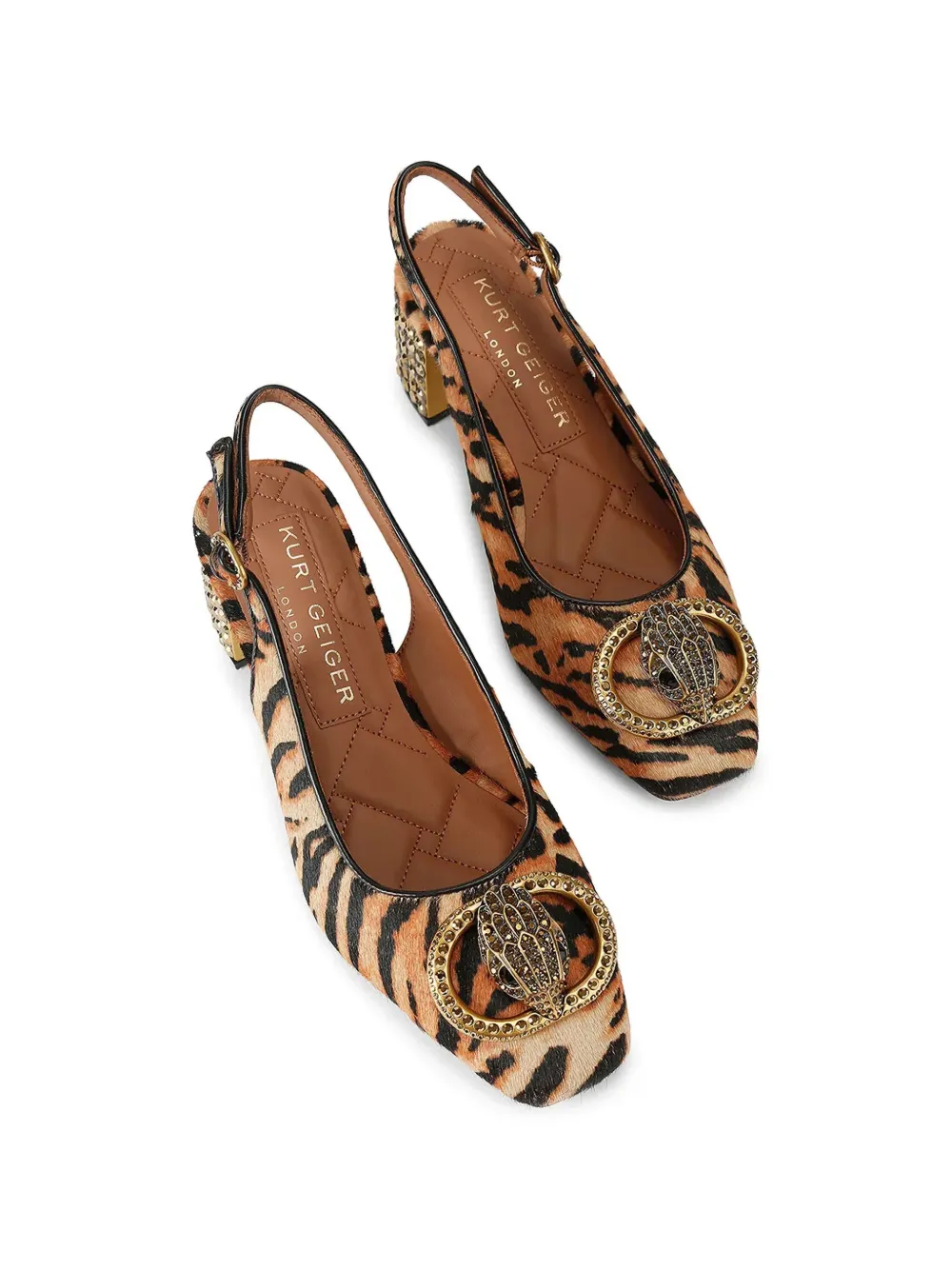 Kurt Geiger London Chelsea block slingback heels Bruin