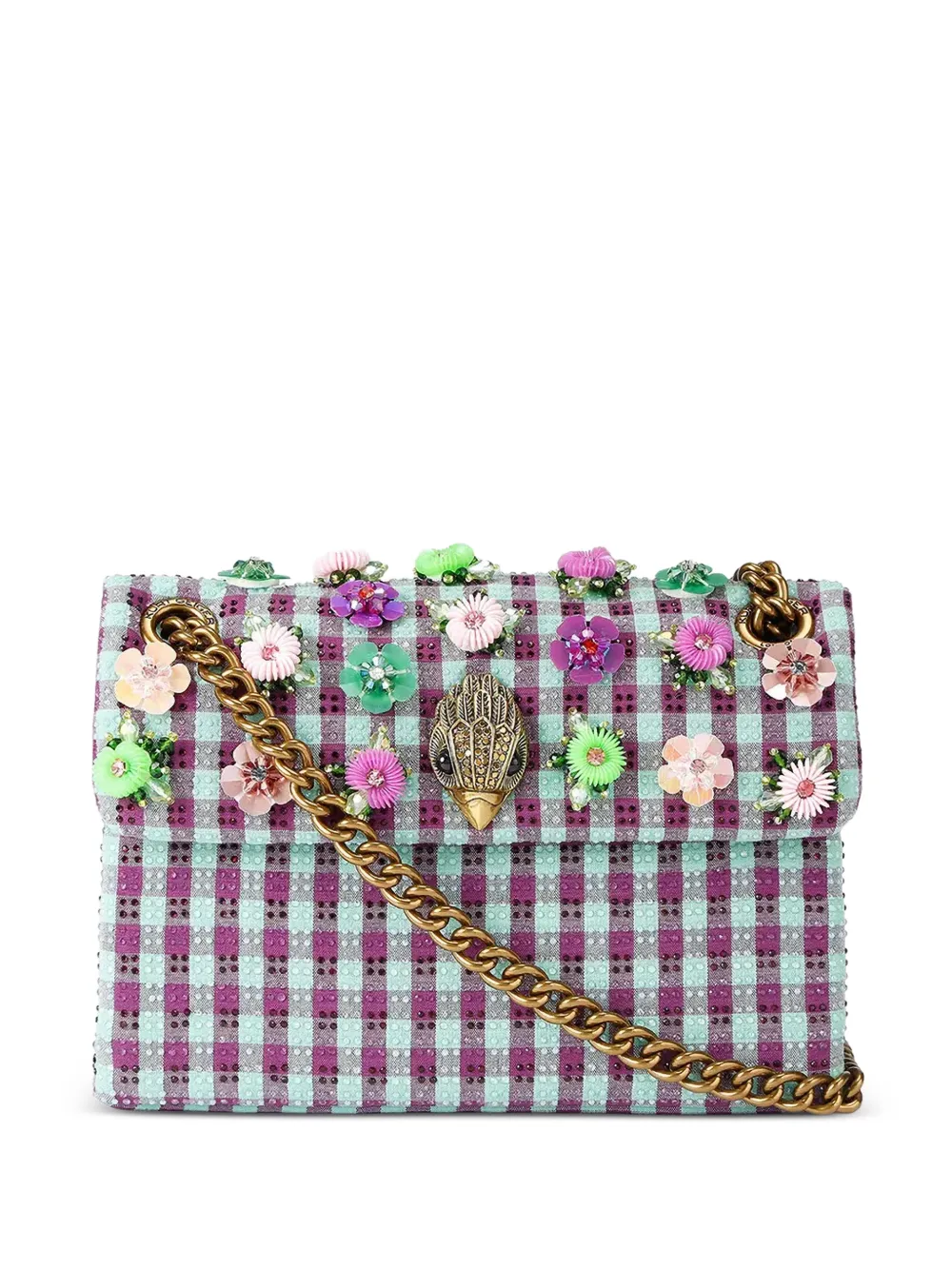 Kurt Geiger London mini Kensington flower bag - Viola