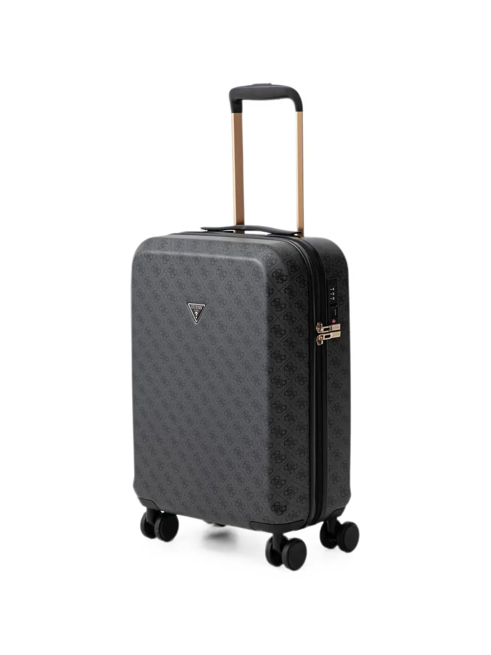 GUESS USA Koffer met monogramprint en logoplakkaat Zwart