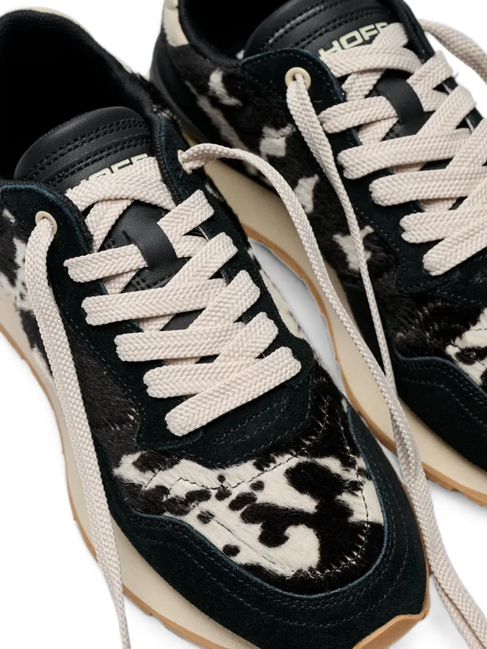 Hoff City sneakers met suède vlakken en dierenprint Zwart