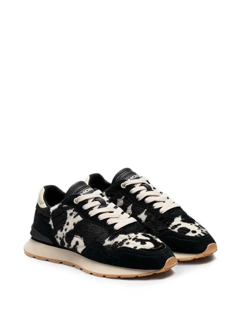 Hoff City sneakers met suède vlakken en dierenprint Zwart