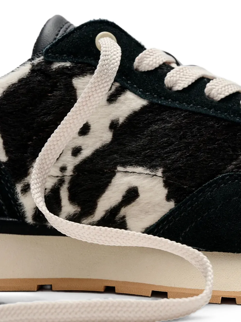 Hoff City sneakers met suède vlakken en dierenprint Zwart
