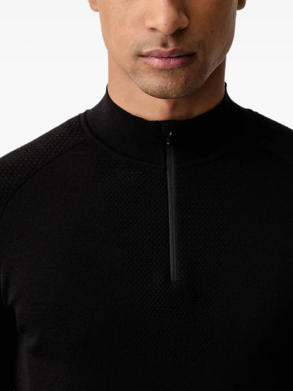 Helly Hansen LIFA gebreide trui met ritssluiting en textuur Zwart
