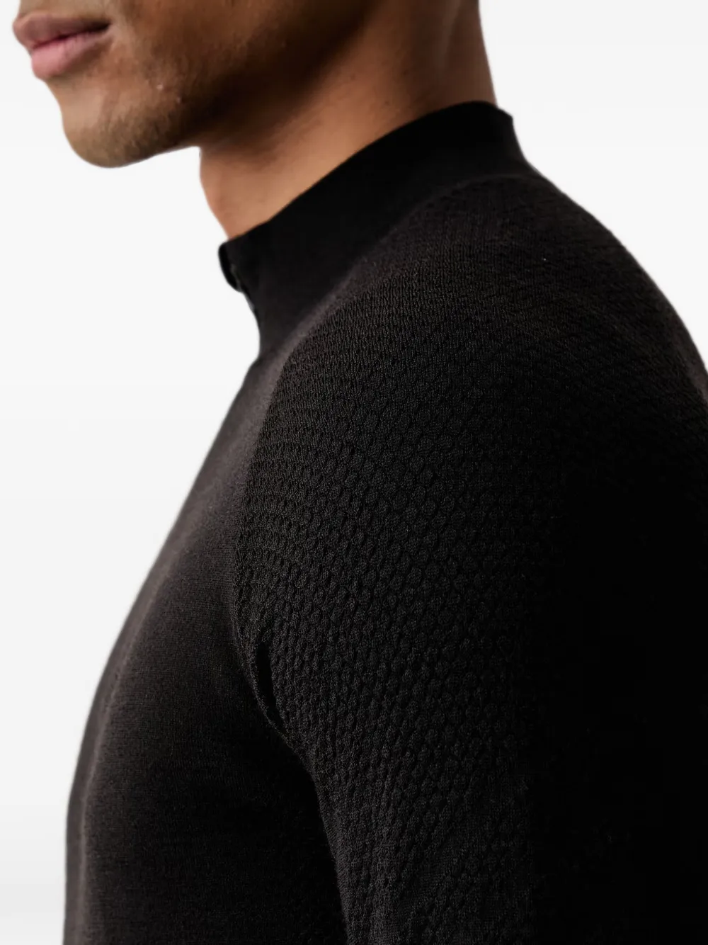 Helly Hansen LIFA gebreide trui met ritssluiting en textuur Zwart