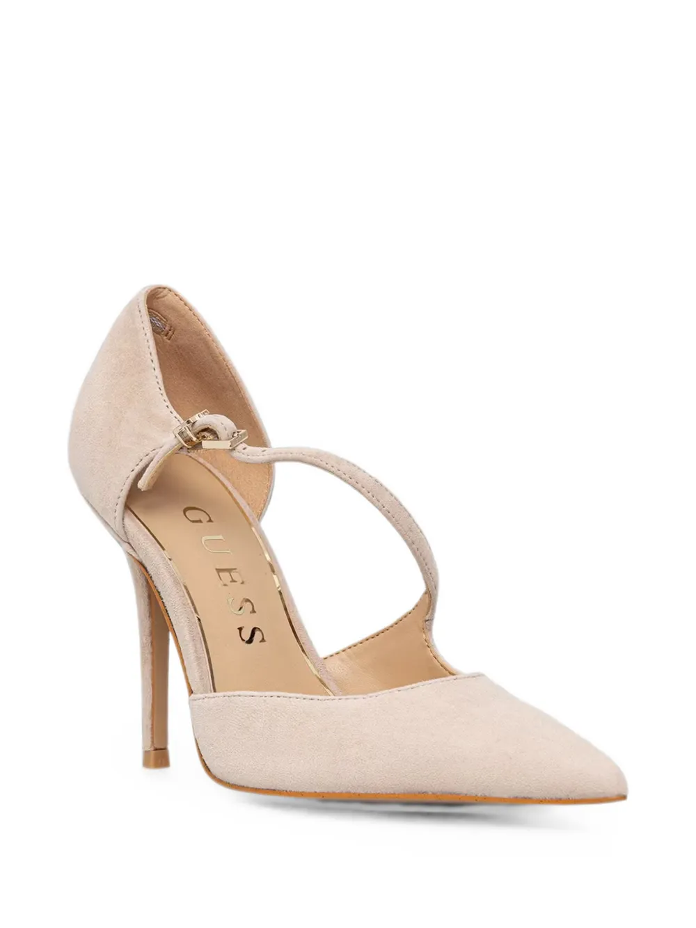 GUESS USA Pumps met gespbandje en puntige neus Beige