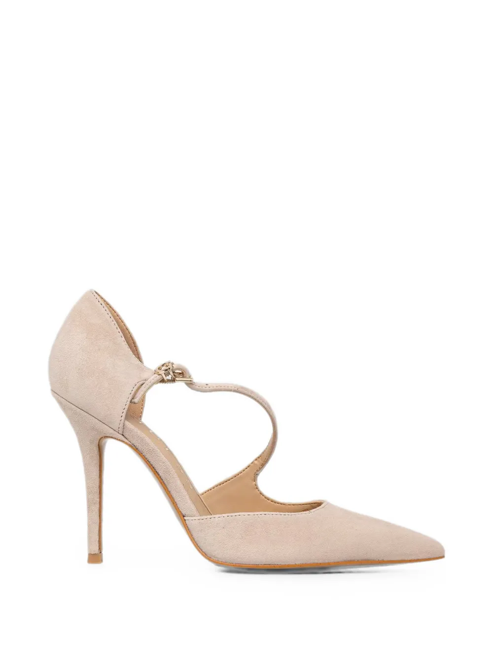 GUESS USA Pumps met gespbandje en puntige neus Beige