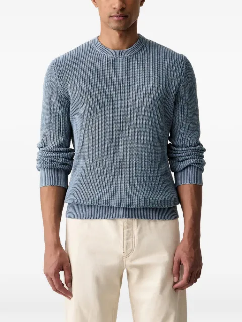 GUESS USA ribbed-knit logo-patch sweater