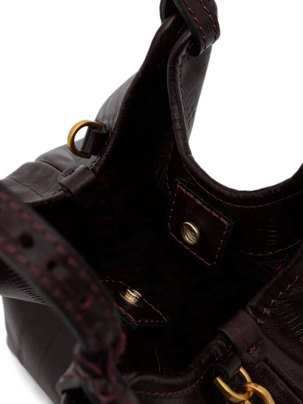 GIANNI CHIARINI Kleine Dua leren schoudertas Rood