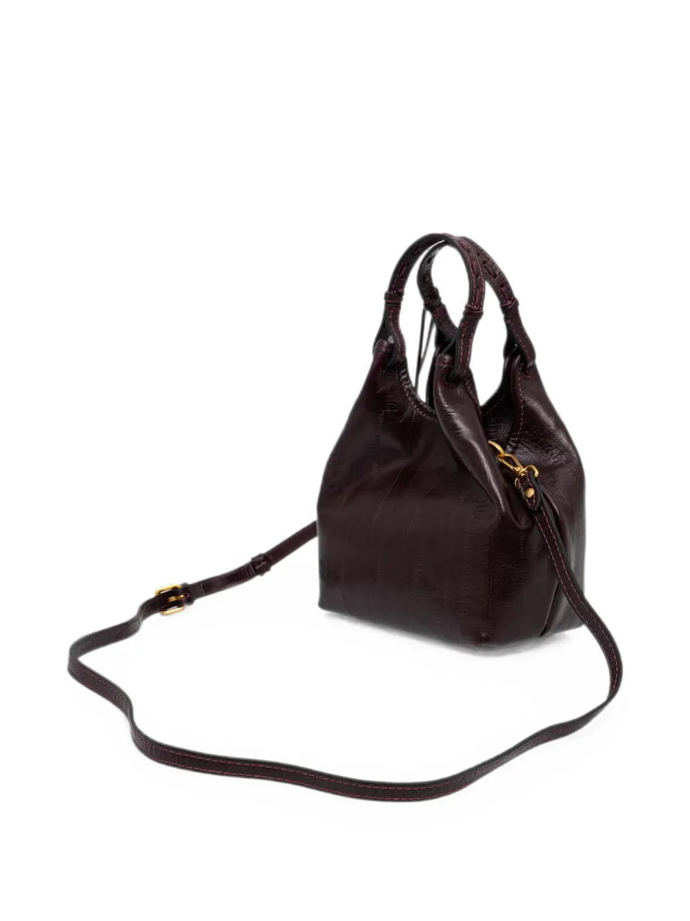 GIANNI CHIARINI Kleine Dua leren schoudertas Rood