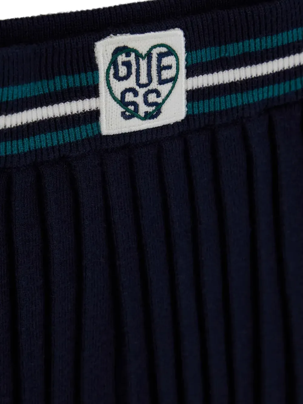 guess kids Geplooide rok en trui met logopatch Blauw