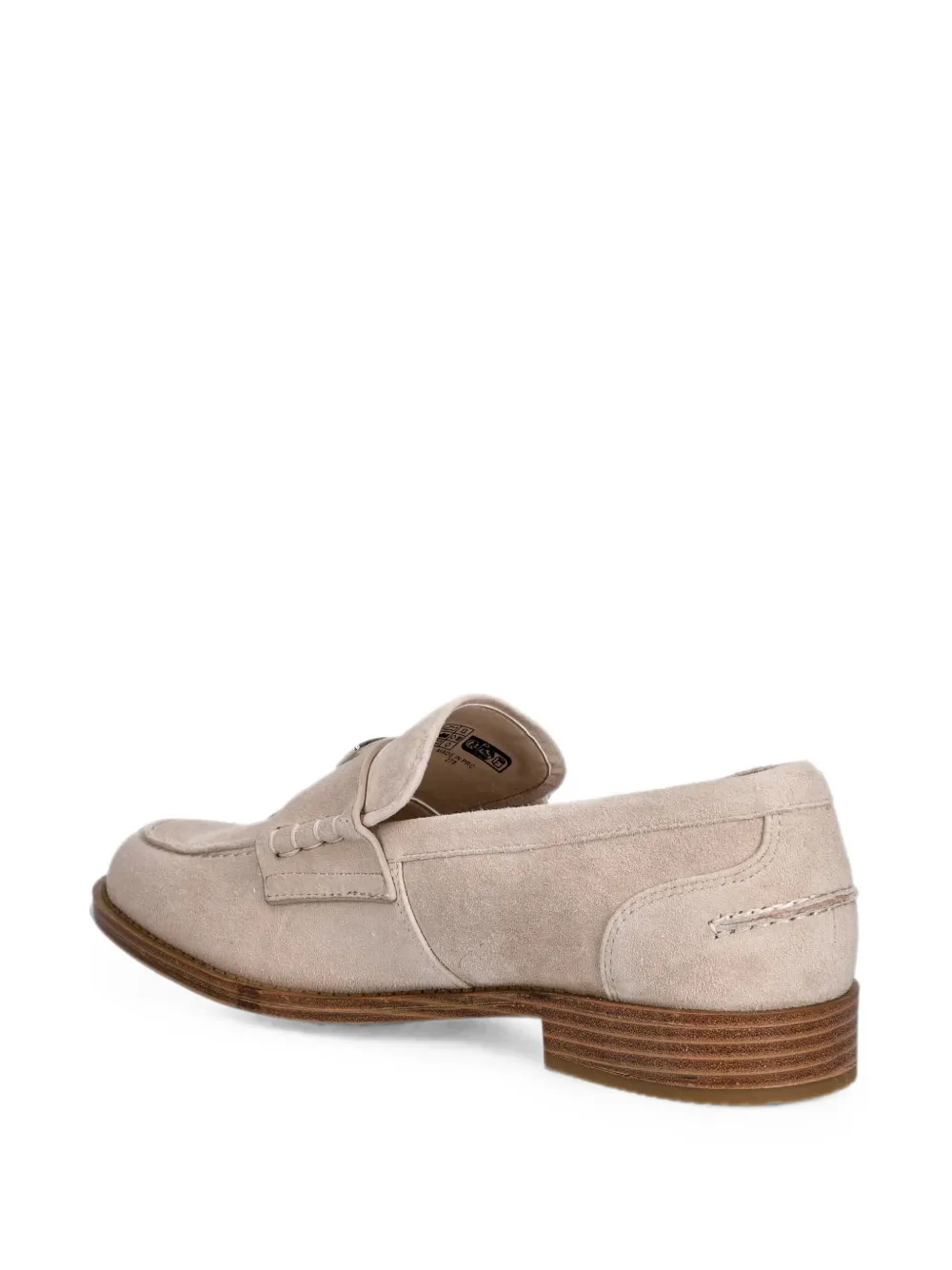 GUESS USA logo-plaque suede loafers Beige
