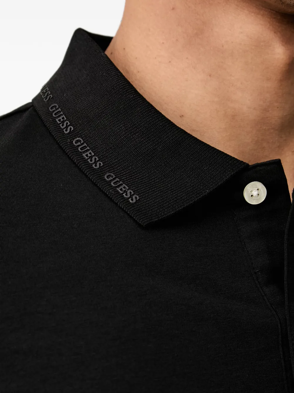 GUESS USA Poloshirt met logoprint Zwart