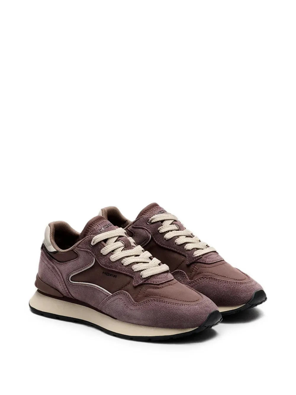 Hoff City Retro sneakers met suède vlakken Bruin
