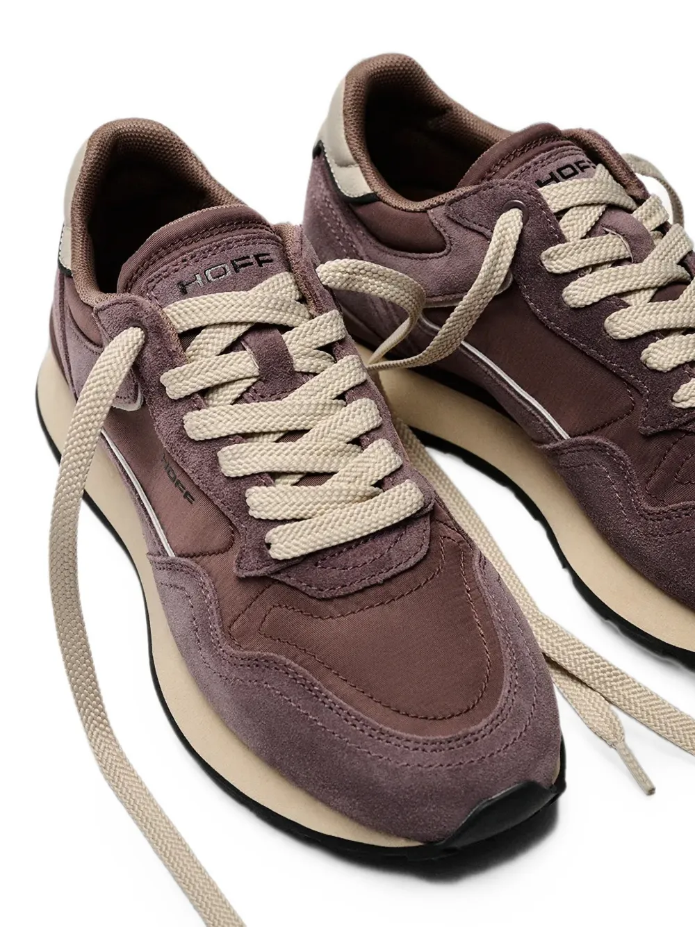 Hoff City Retro sneakers met suède vlakken Bruin