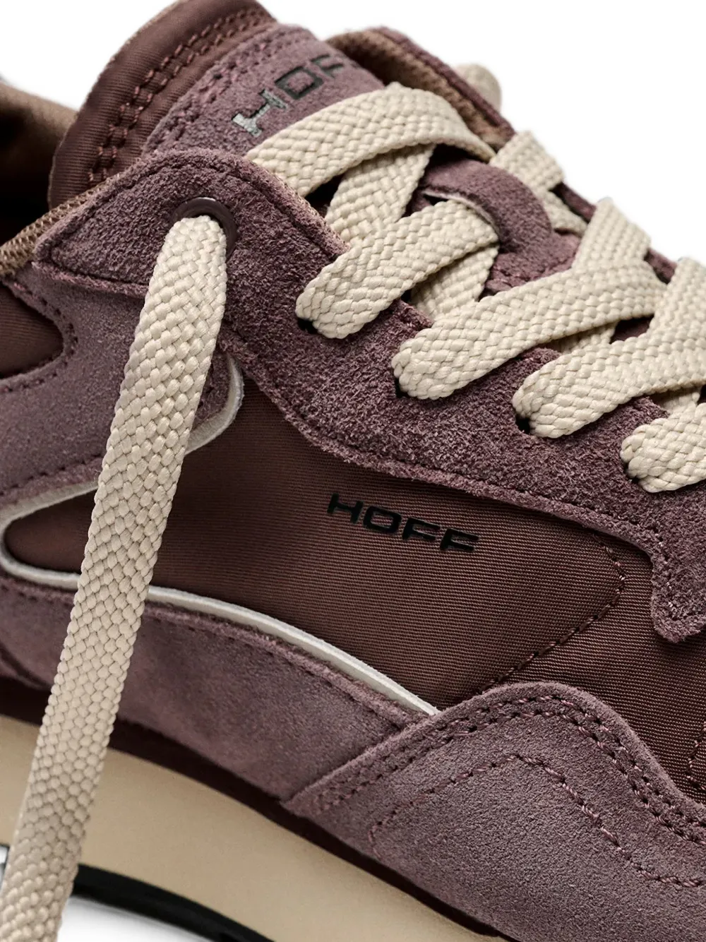 Hoff City Retro sneakers met suède vlakken Bruin