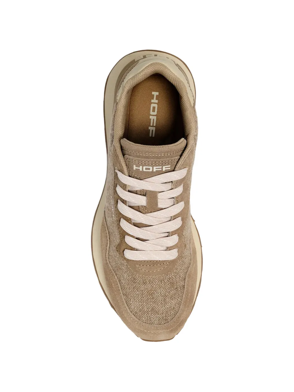 Hoff City Retro sneakers met suède vlakken Beige