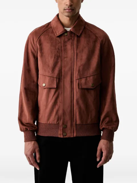 GUESS USA suede-effect bomber jacket