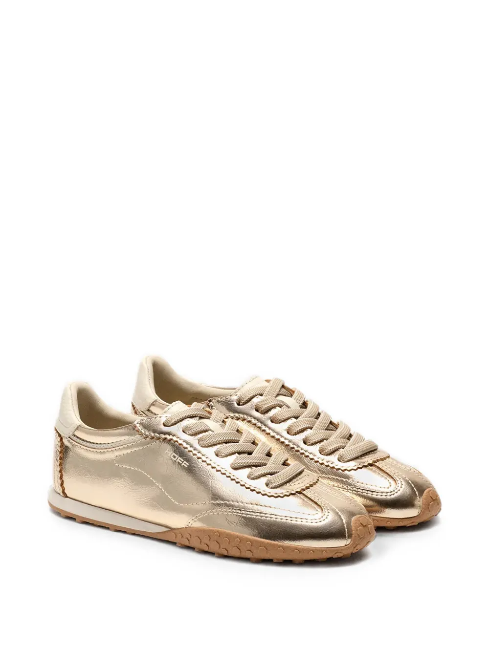 Hoff Bridge metallic sneakers met gewelfde afwerking Goud