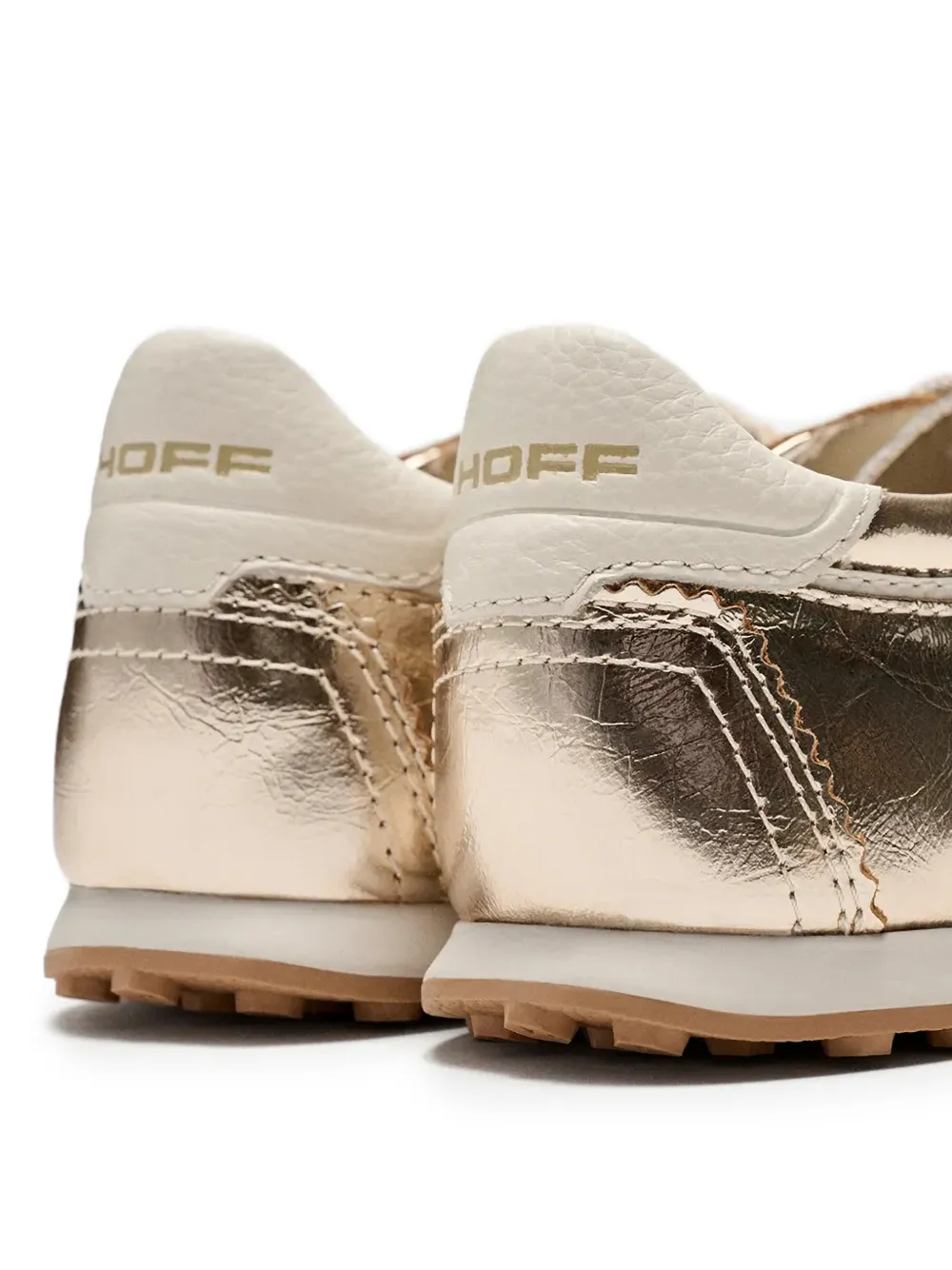Hoff Bridge metallic sneakers met gewelfde afwerking Goud