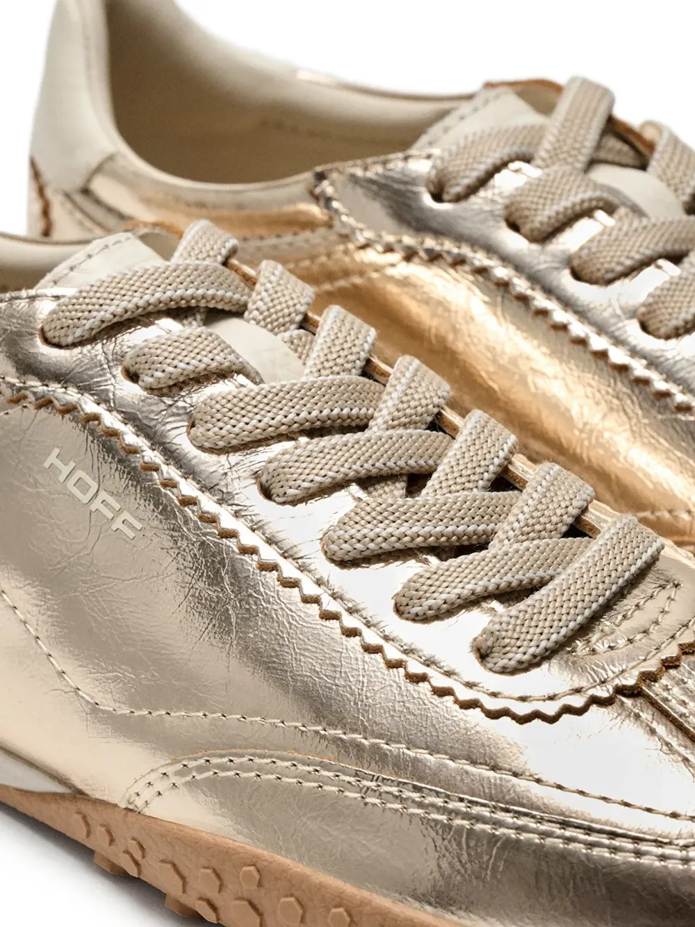 Hoff Bridge metallic sneakers met gewelfde afwerking Goud
