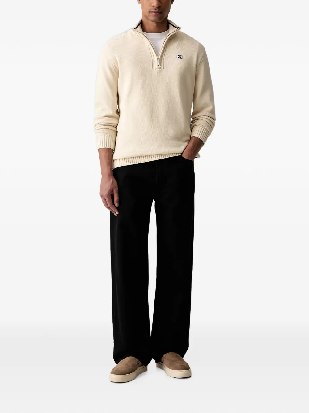 Helly Hansen Smoegen trui met kwartrits Beige