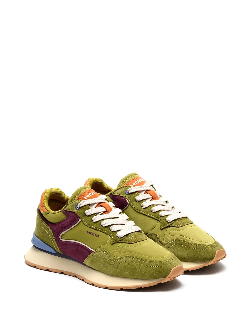 Hoff City suède sneakers met vlakken Groen