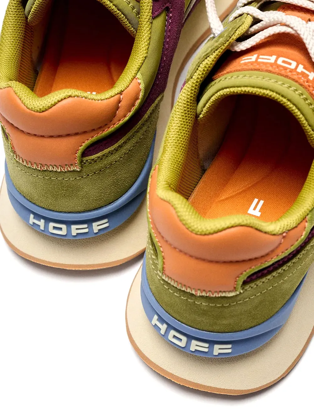 Hoff City suède sneakers met vlakken Groen
