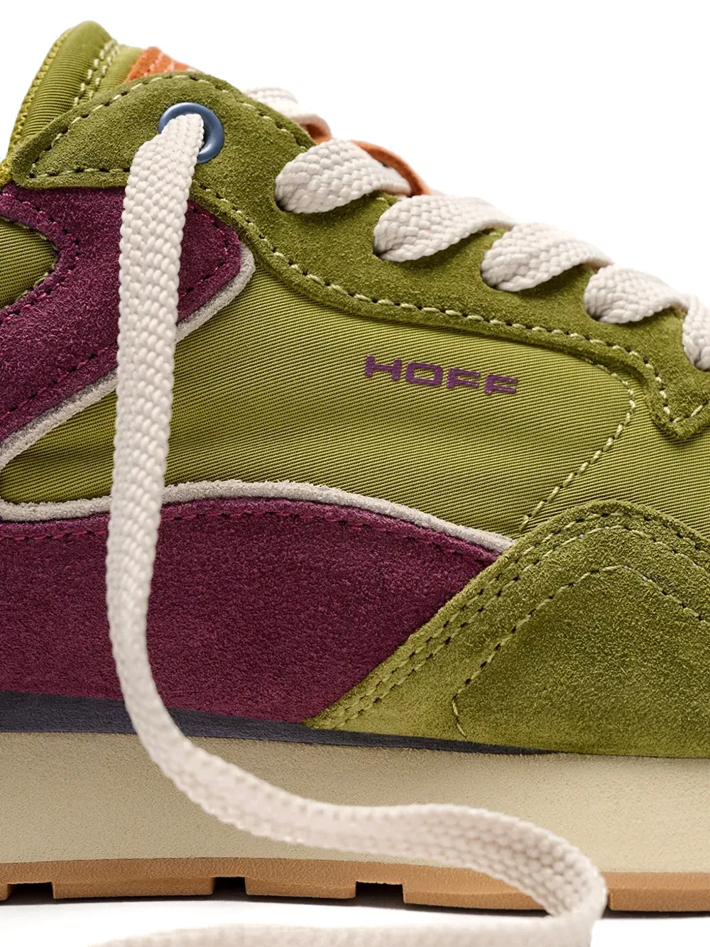 Hoff City suède sneakers met vlakken Groen