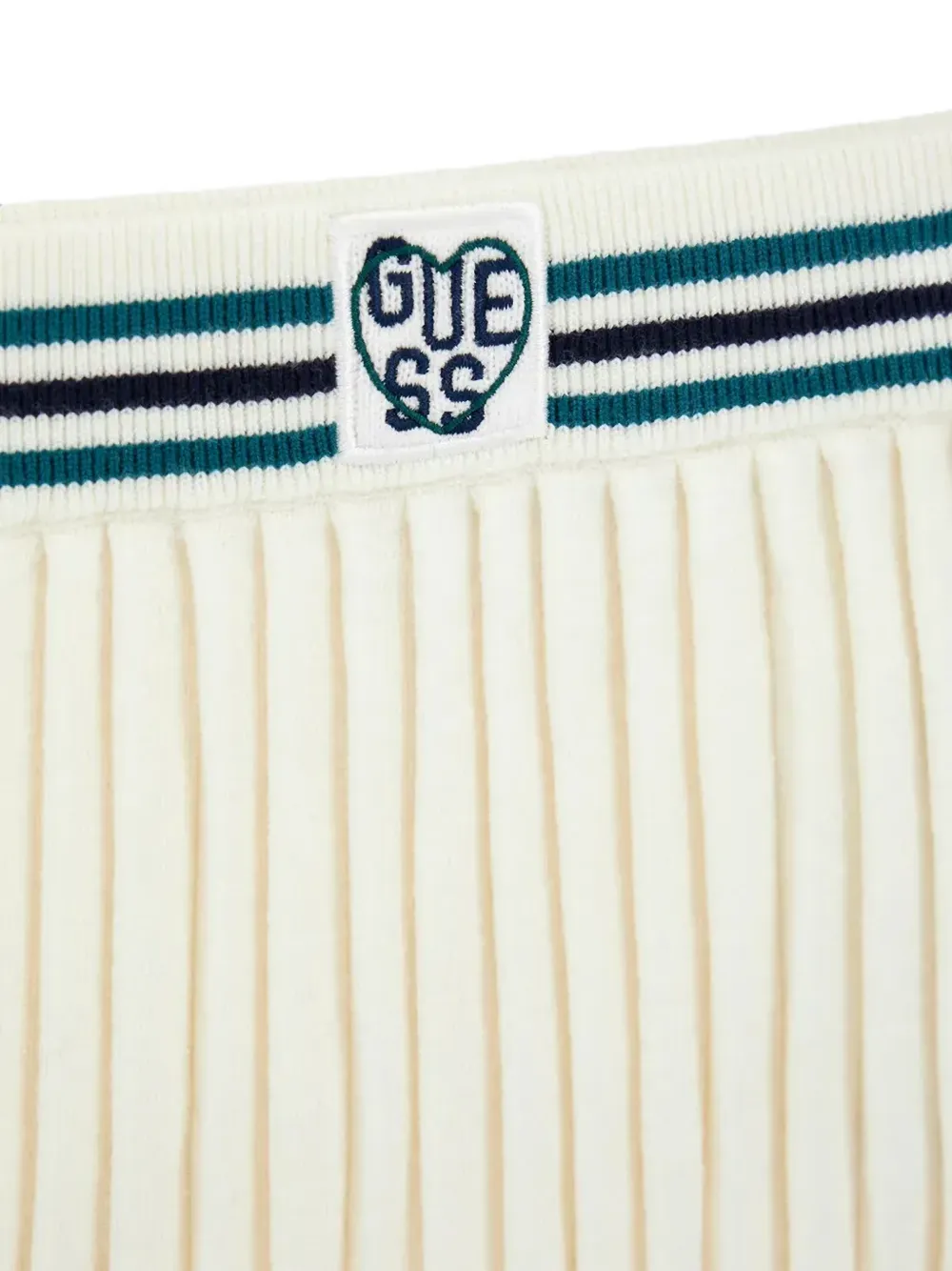 guess kids Trui en plooirok met geborduurd logo Beige