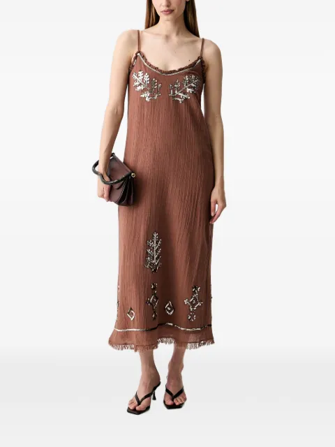 Hoss Intropia vestido midi sin mangas con detalles de lentejuelas