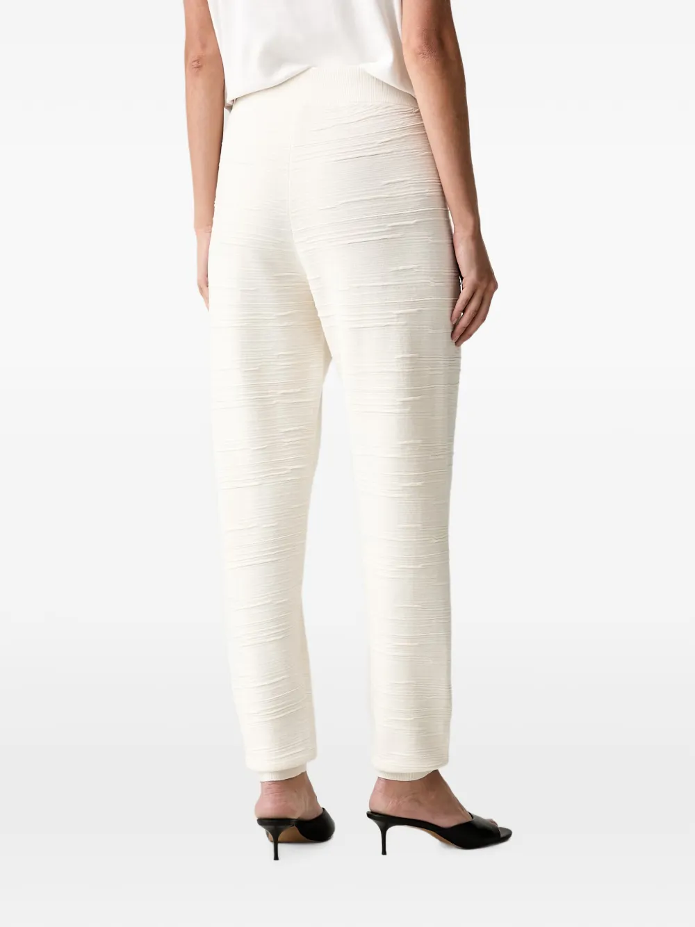 Joseph Ribkoff Broek met elastische tailleband en textuur Beige