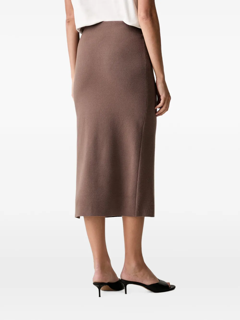 Joseph Ribkoff Straight midi-rok met zijsplit Bruin