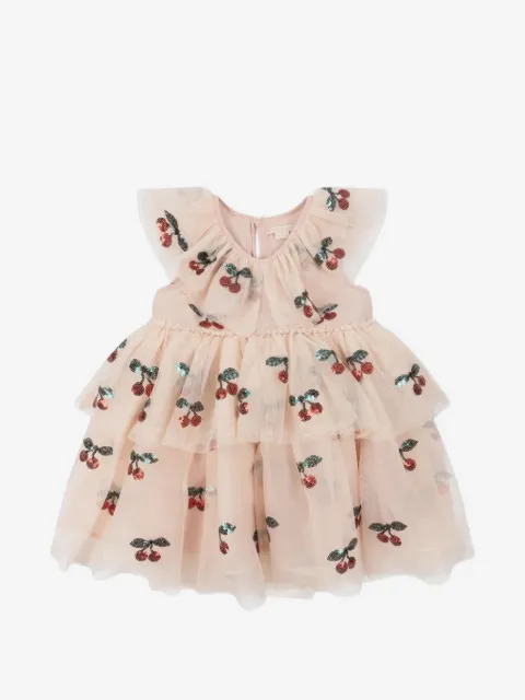 Konges Sløjd vestido Yvonne a capas escalonadas con lentejuelas